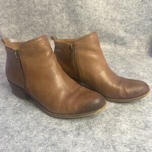 Lucky Brand Basel Ankle Bootie Women’s 7W Wide Festival Country Western Style